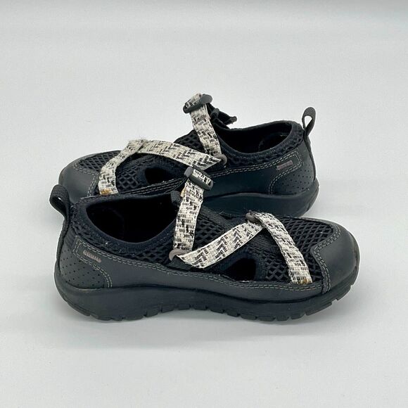 Chaco Odyssey Kids Hiking Sandals Performance Sport Size 12 Black‎ White Shoes - Picture 6 of 9